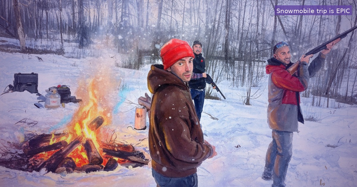 Incredible Winter Shooting Trip with Snowmobiles